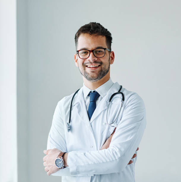 portrait of a young doctor in his office in a hospital